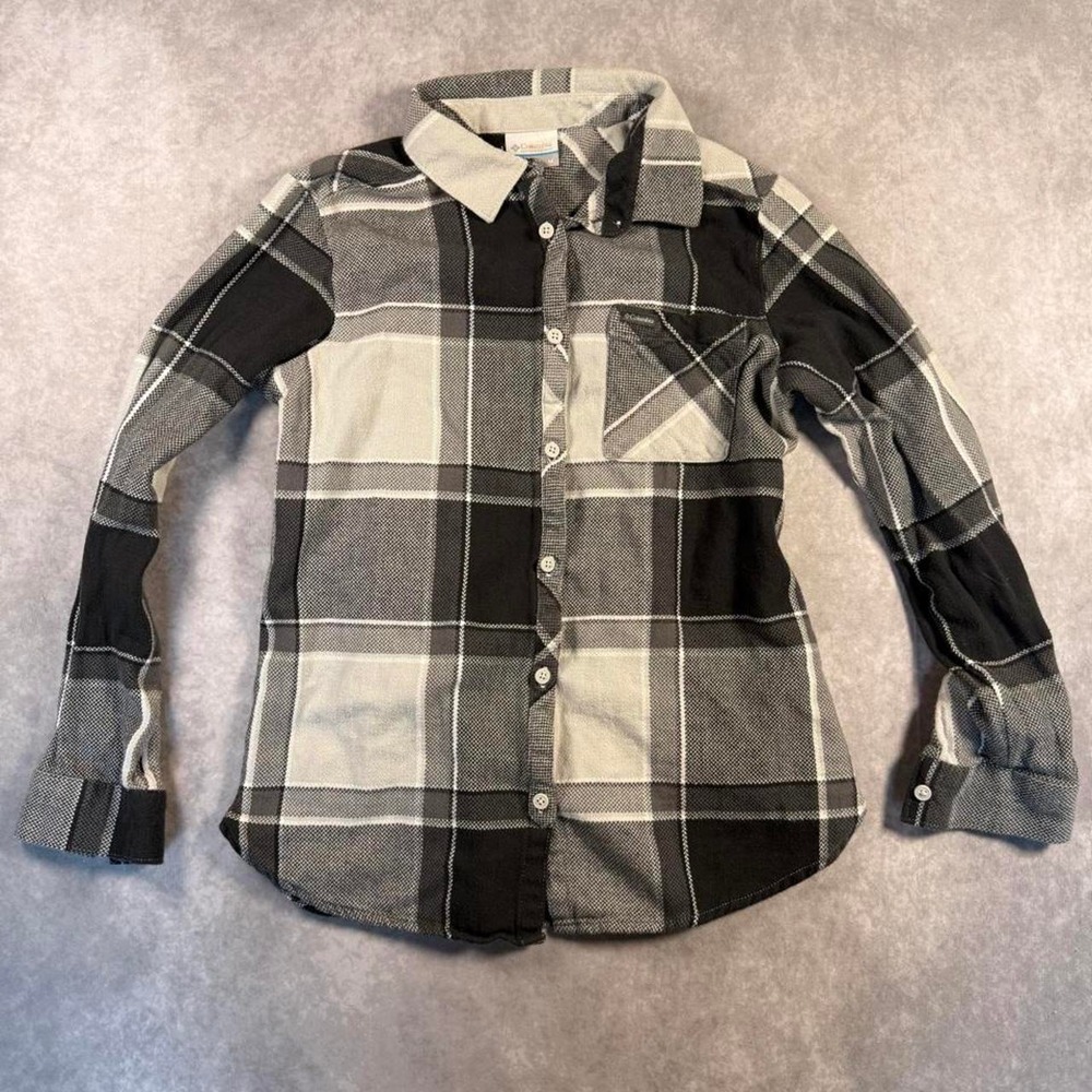 Youth Medium Long Sleeve Columbia Button Down